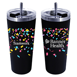 22 oz. MEMPHIS TUMBLER WITH FLIP TOP/STAINLESS